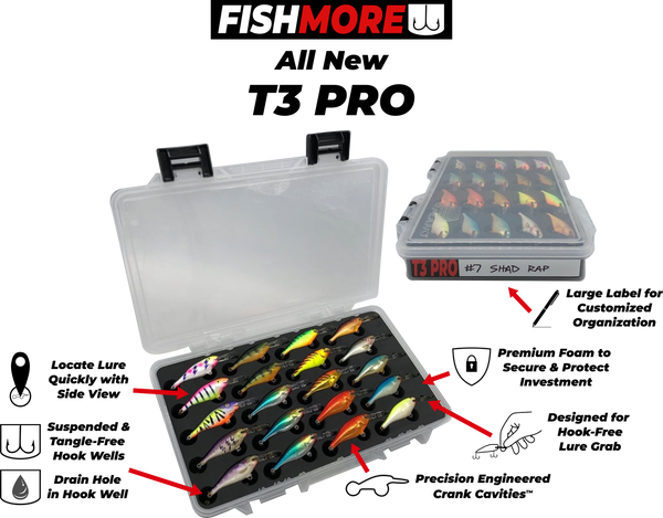 Fishmore T3 Pro Ice Fishing Jigging Spoons Box - FishUSA