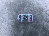 Top view of FishMore Favorites Bar Tackle Insert fitting Rapala Ice Fishing size Jigging Spoon 1/16 1/8 oz lures in Plano 3400 size box