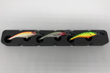 Top view of FishMore Favorites Bar Tackle Insert fitting Rapala Scatter Rap Tail Dancer size SCRTD09 lures