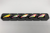 Angled view of FishMore Favorites Bar Tackle Insert fitting Rapala Shad Rap size SR05 lures