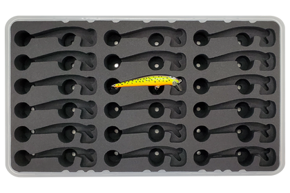FishMore T3 Pro Tackle Box fitting Bay Rat Short Shallow lures in Plano 3700 size