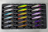 FishMore T3 Pro Tackle Box fitting Berkley Flicker Minnow size FM07 lures in Plano 3700 size