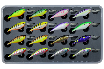 FishMore T3 Pro Tackle Box fitting Berkley Flicker Shad size FS07 lures in Plano 3700 size