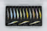 Top view of FishMore T3 Pro Tackle Box fitting Megabass Vision ONETEN lures in Plano 3700 size