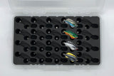 FishMore T3 Pro Tackle Box fitting Rapala Rap-V Blade size RVB06 lures in Plano 3700 size
