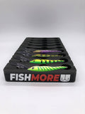 Close-up of FishMore T3 Pro Tackle Box fitting Rapala Tail Dancer Deep size TDD11 lures in Plano 3700 size