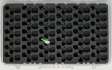 Top view of FishMore T3 Pro Tackle Box fitting Rapala Ultra Light Rippin' Rap size ULRPR03 lures in Plano 3700 size
